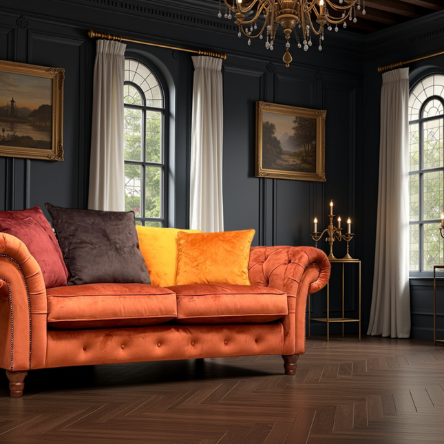 Winchester 4 Seater Scatter Back Sofa in Plush Mix - Ex Display