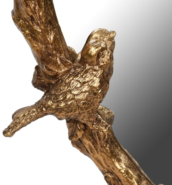 Antique Gold Birds Framed Mirror