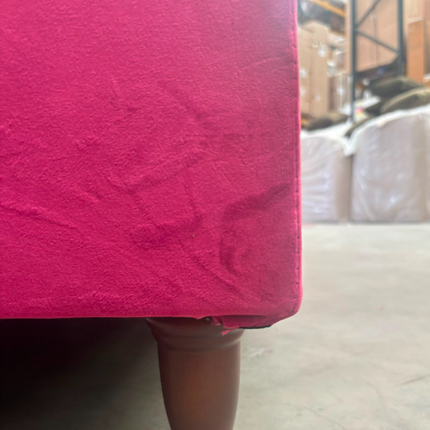 Albert 2 Corner 2 Sofa in Pink Cerise Velvet - Factory Seconds
