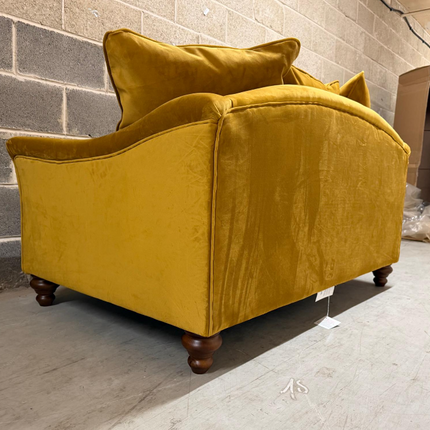 Bugsby 2 Seater Sofa in Plush Mustard Velvet - Ex Display