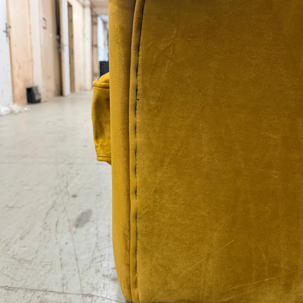 Bugsby 2 Seater Sofa in Plush Mustard Velvet - Ex Display