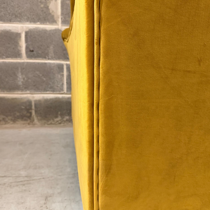 Bugsby 2 Seater Sofa in Plush Mustard Velvet - Ex Display