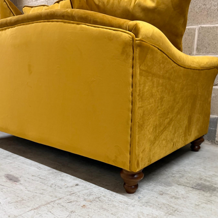 Bugsby 2 Seater Sofa in Plush Mustard Velvet - Ex Display