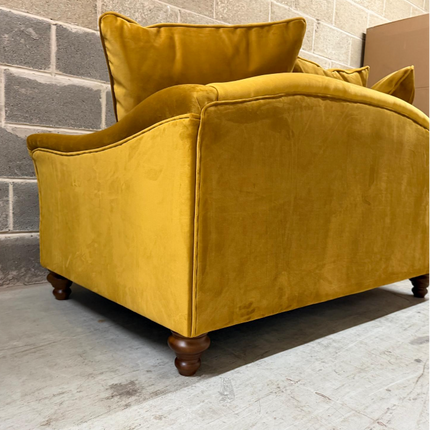 Bugsby 2 Seater Sofa in Plush Mustard Velvet - Ex Display