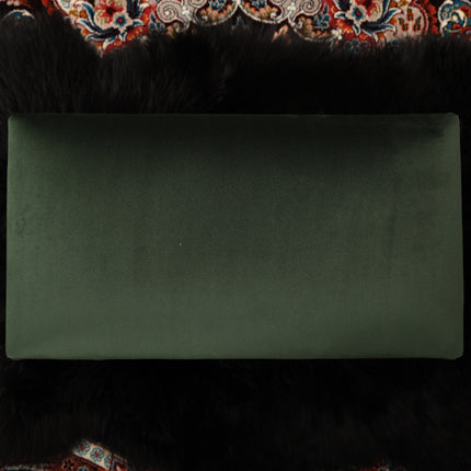 Selfridges Extra Small Footstool in Emerald Velvet