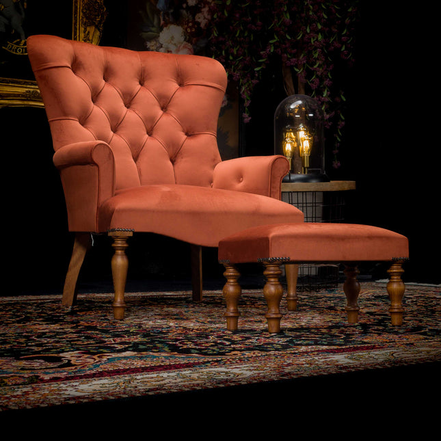 Selfridges Footstool in Plush Velvet