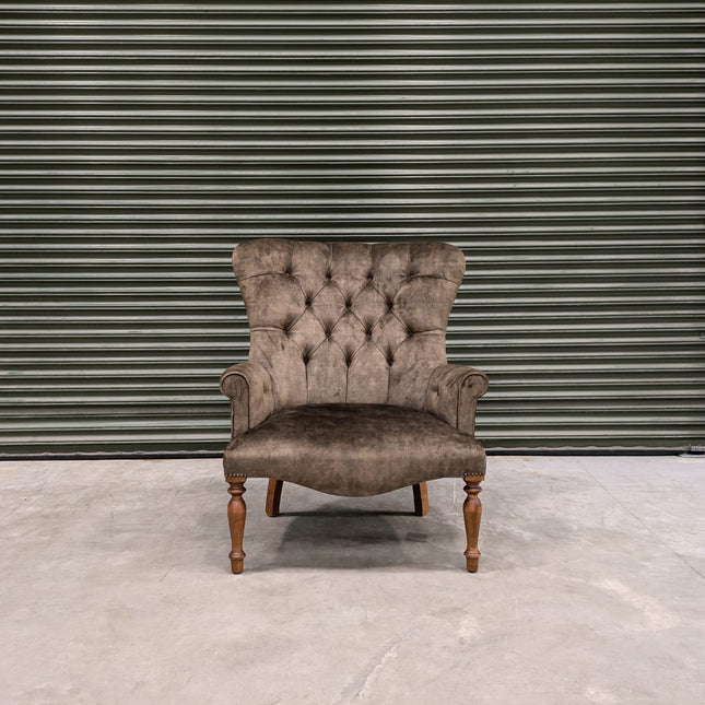 Selfridges Wing Chair in Olive Green- Clearance