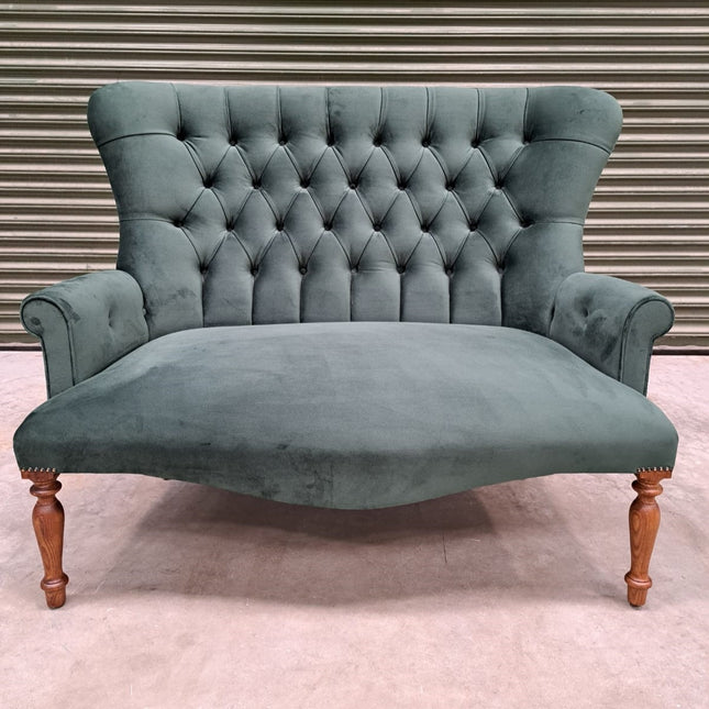 Selfridges Petite Chesterfield Sofa in Plush Emerald- Clearance