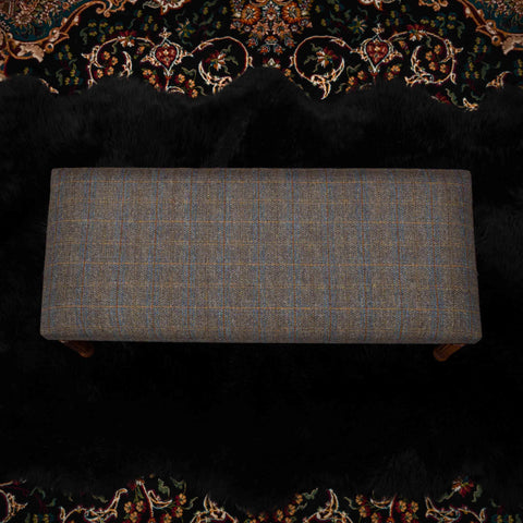 Selfridges Small Bench Seat in Harris Tweed Grey