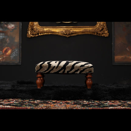 Selfridges Footstool in Zebra Cream