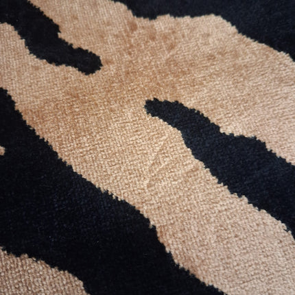 Selfridges Buttoned Wing Back Chair in Zebra Gold Animal Velvet - Ex Display