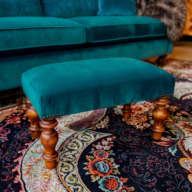 Selfridges Extra Small Footstool in Plush Velvet