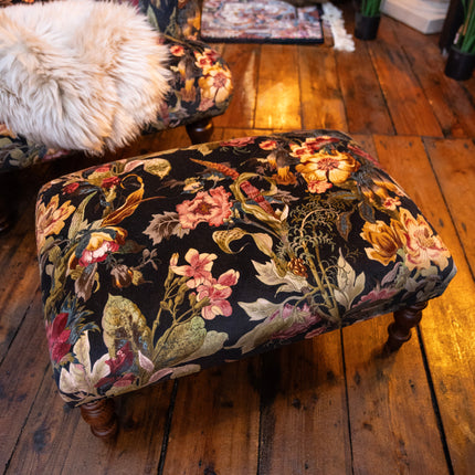Selfridges Footstool in Hepworth Midnight Velvet - New