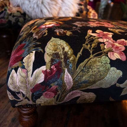 Selfridges Footstool in Hepworth Midnight Velvet - New