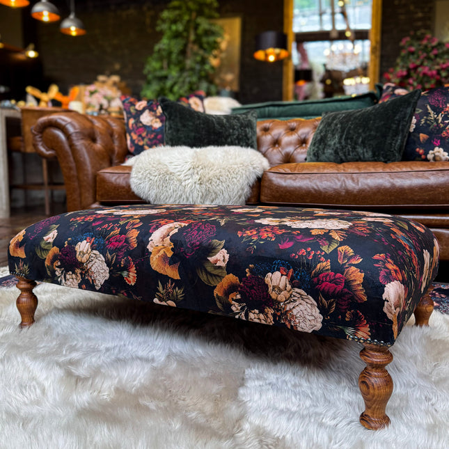 Selfridges Footstool in Willow Dusk - Large