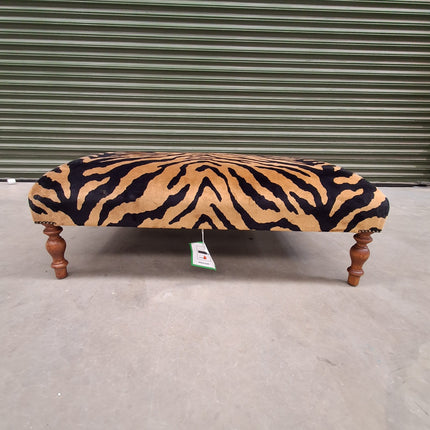 Selfridges Large Footstool in Zebra Gold - Ex Display