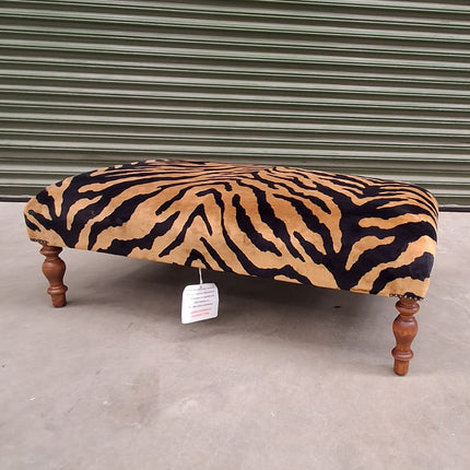 Selfridges Large Footstool in Zebra Gold - Ex Display