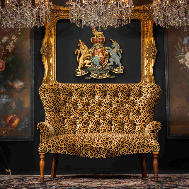 Selfridges Sofa in Leopard Gold Velvet