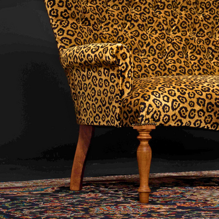 Selfridges Sofa in Leopard Gold Velvet