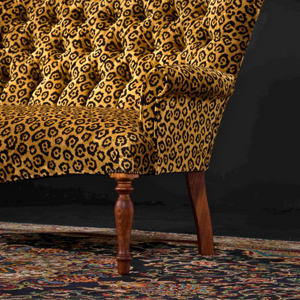 Selfridges Sofa in Leopard Gold Velvet