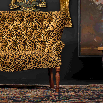 Selfridges Sofa in Leopard Gold Velvet