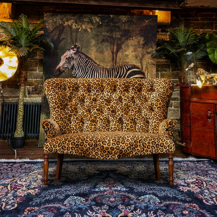 Selfridges Sofa in Leopard Gold Velvet