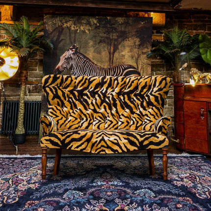 Selfridges Sofa in Zebra Gold Velvet