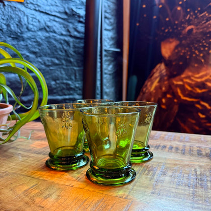Set of 4 Bee Tumblers in Olive