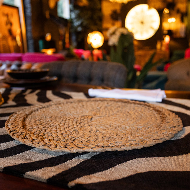 Set of 4 Beige Woven Place Mats