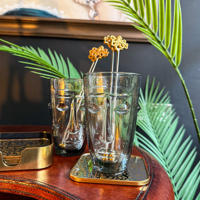 Set of 4 Coasters in Leopard Print