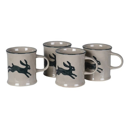 Set of 4 Hare Mugs