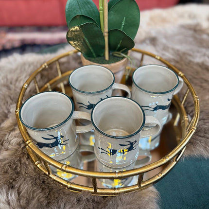 Set of 4 Hare Mugs