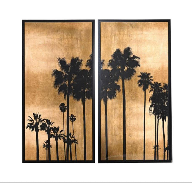 Set of 2 Tall Palm Tree Pictures