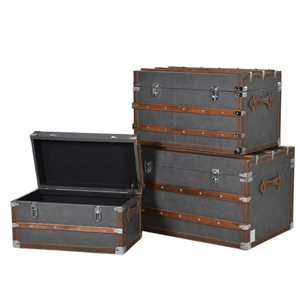 Set of 3 Grey Trunks - Ex Display