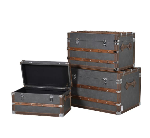 Set of 3 Grey Trunks - Ex Display