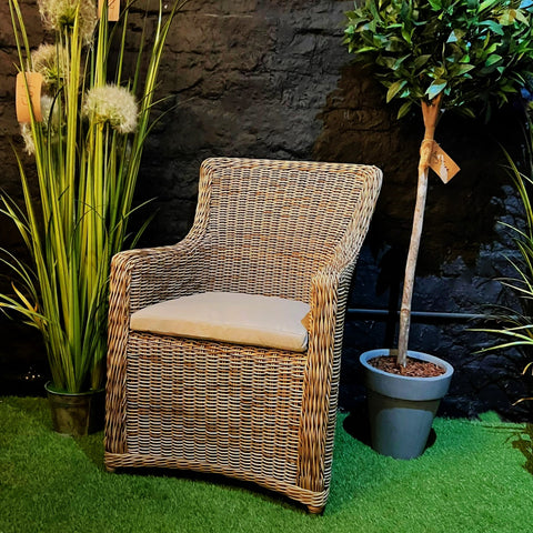 Seville Garden Out Door Armchair  in Cream Fabric