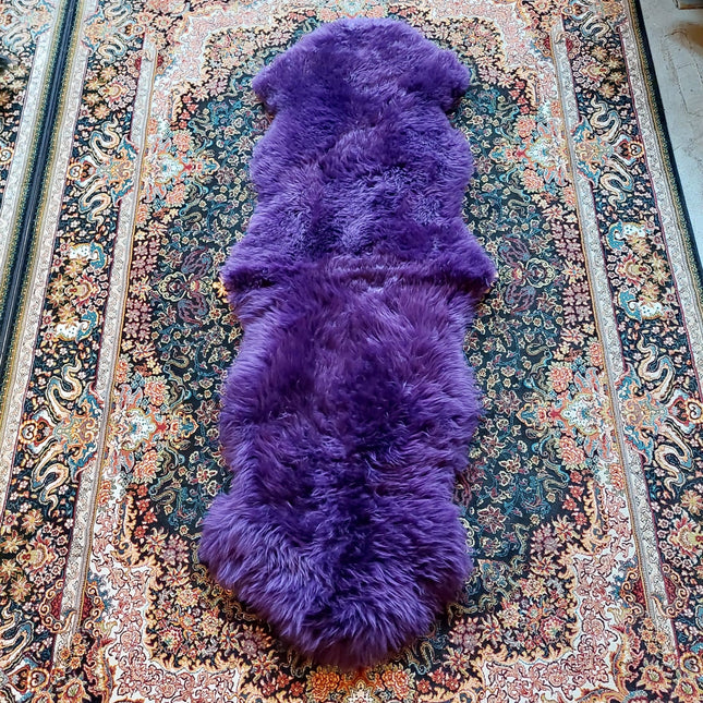 Sheepskin Rug in Purple