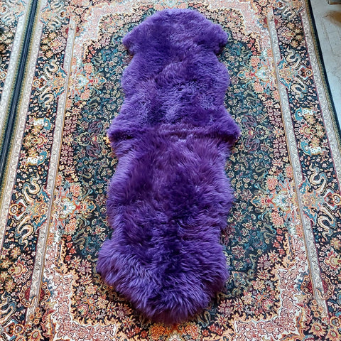 Sheepskin Rug  in Purple (Various Sizes)