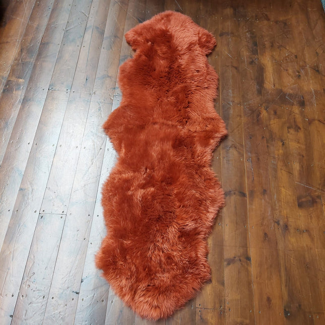 Sheepskin Rug in Orange Amber