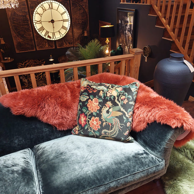 Sheepskin Rug in Orange Amber (Double) - Clearance