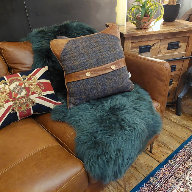 Sheepskin Rug in Green Dark