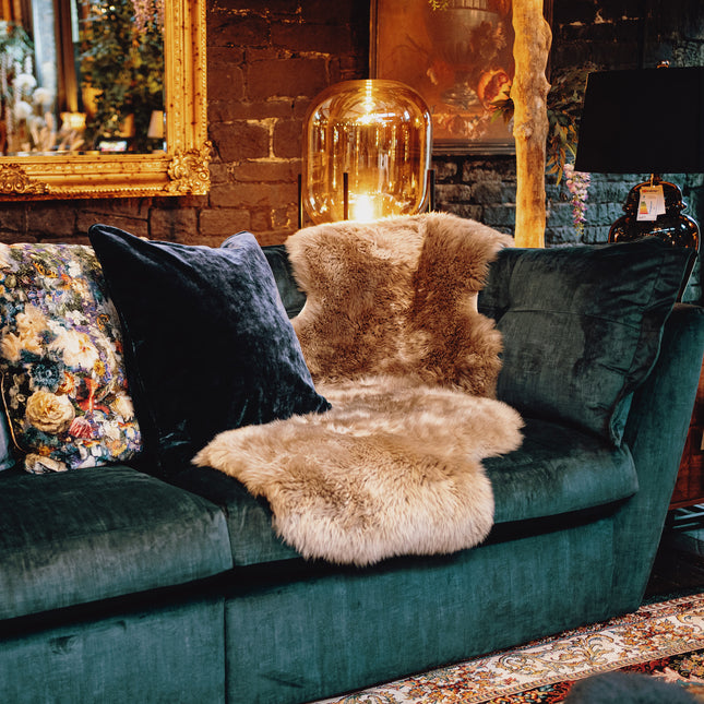 Sheepskin Rug in Beige Taupe - Double