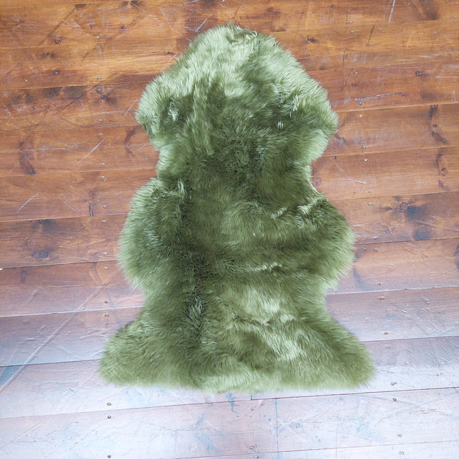 Sheepskin Rug in Green Olive