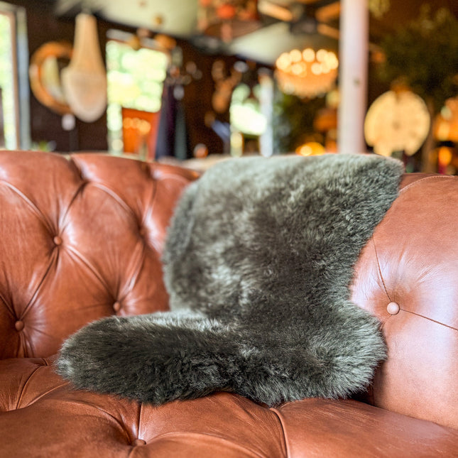 Sheepskin Rug in Green Khaki - Single