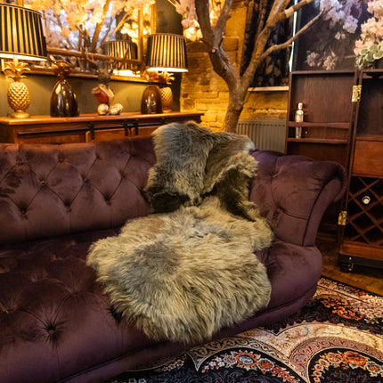 Sheepskin Rug in Green Khaki - Double