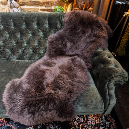 Sheepskin Rugs in Chocolate Brown (Various Sizes)