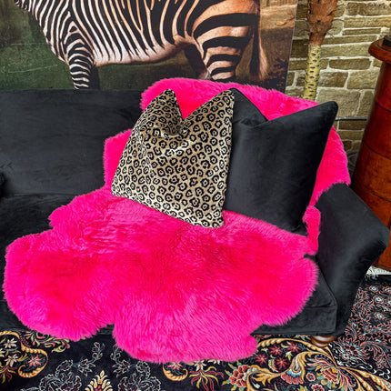 Sheepskin Rug in Pink Cerise - Quad