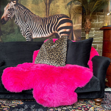 Sheepskin Rug in Pink Cerise - Quad