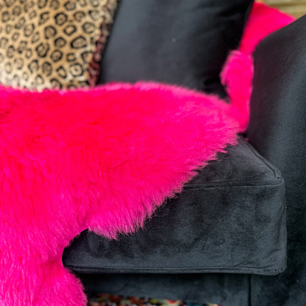 Sheepskin Rug in Pink Cerise - Double