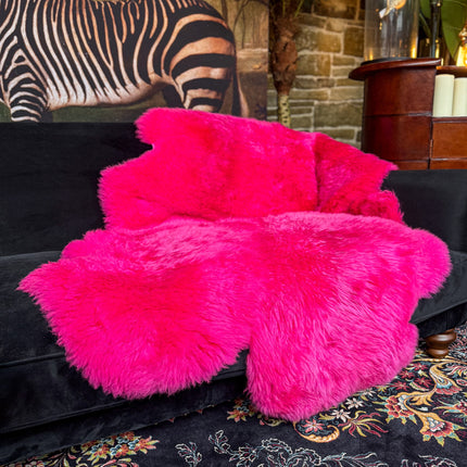 Sheepskin Rug in Pink Cerise - Quad